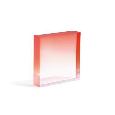 Small Square Acrylic Block - Gradient Red