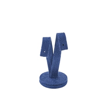Medium Navy Suede Earring Stand | TJDC