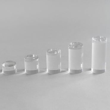 Set of 5 Acrylic Round Ring Towers - Clear