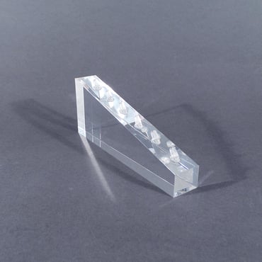 6 Ring Acrylic Wedged Block - Clear