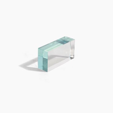 Small Acrylic Rectangular Block - Clear Green