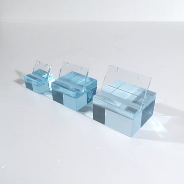 Set of 3 Acrylic  Earring Blocks - Blue