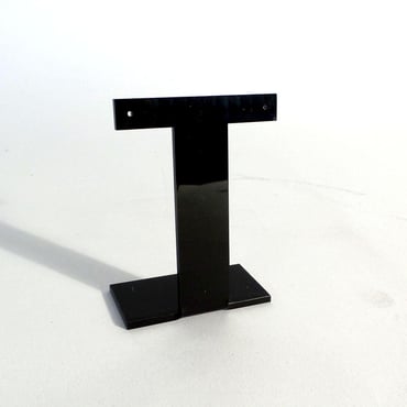 Acrylic Earring T-Bar stand - Gloss Black
