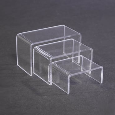 Set of 3 Acrylic Risers - Clear