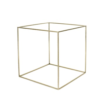 Metal Cube Riser - Brushed Gold