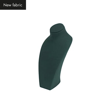 Small Green Suede Elongated Bust Display Stand | TJDC