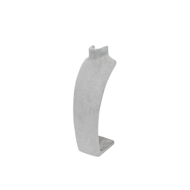Small Suede Neck Stand - Light Grey