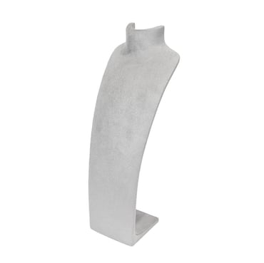 Large Suede Neck Stand - Light Grey