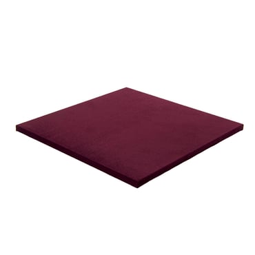 Suede Square Baseboard - Burgundy