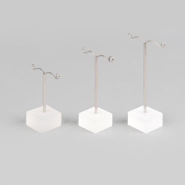 Medium T-bar Acrylic Earring Stand- Frosted