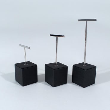 Set of 3 Scotch Grain Earring/Ring Stands - Black
