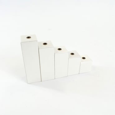 Set Of 5 Configurable Shimmer White Blocks | TJDC