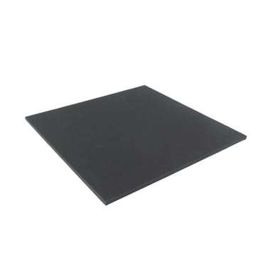Scotch Grain Leatherette Square Baseboard - Black