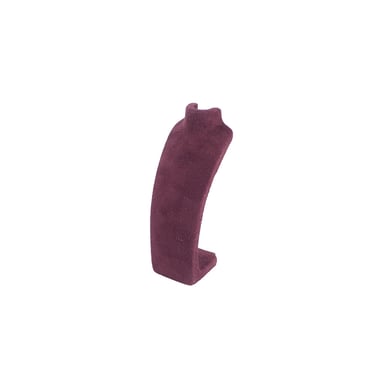 Extra Small Suede Neck Stand - Burgundy