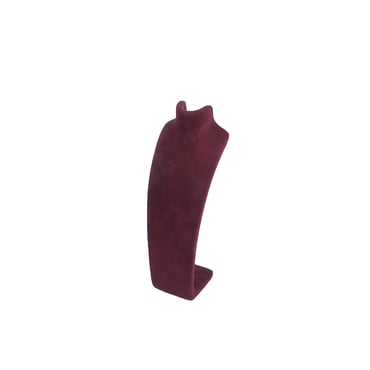 Small Suede Neck Stand - Burgundy