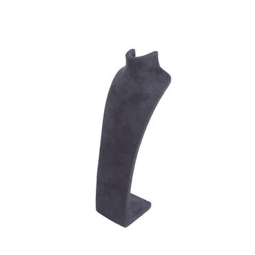 Medium Suede Neck Stand - Charcoal Grey