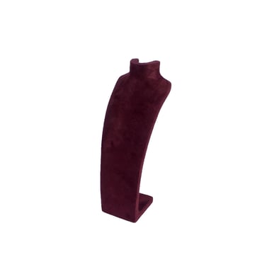 Medium Suede Neck Stand - Burgundy