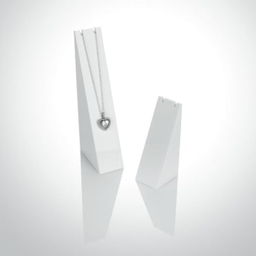 Small Acrylic Pendant Wedge - Gloss White