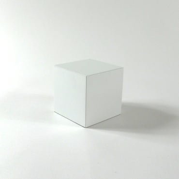 Small White Wooden Display Cube