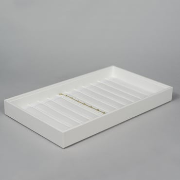 Large Stackable Bracelet Tray - White