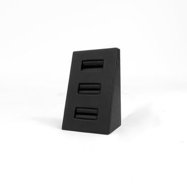 Leatherette 3 Ring Tower - Black