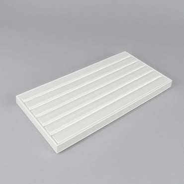 Flat Rectangular Multi-Ring Pad - Shimmer White