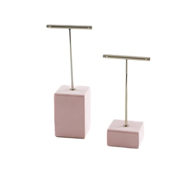 Blush Pink Suede Earring Set of 2- TJDC 