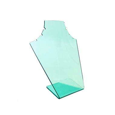 Large Acrylic Silhouette Neck Stand - Clear Green