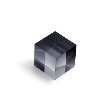 Small Cube Acrylic Block - Ombre Black