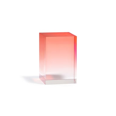 Small Rectangular Acrylic Block - Ombre Red