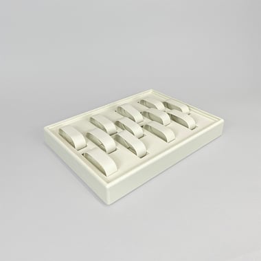 12 Leatherette Watch Presentation Tray - Cream