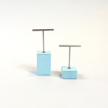 Sky Blue Suede Earring Set Of 2- TJDC