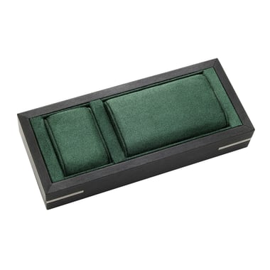 Double Watch Display Tray - Shimmer Black and Racing Green