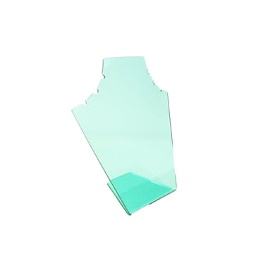 Small Clear Green Acrylic Silhouette Neck Stand | TJDC