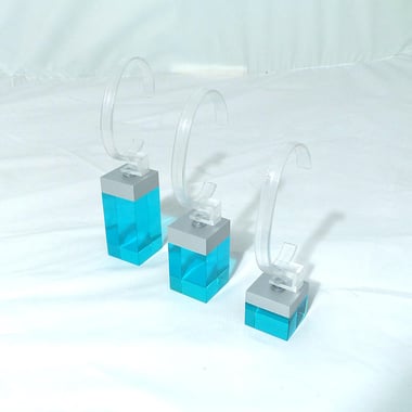 Set of Watch Stands - Clear Blue