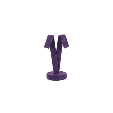 Medium Suede Earring Stand - Purple