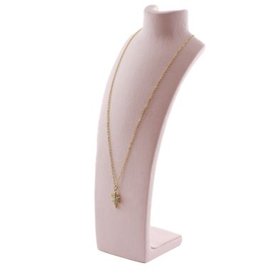 Small Suede Neck Stand - Blush Pink