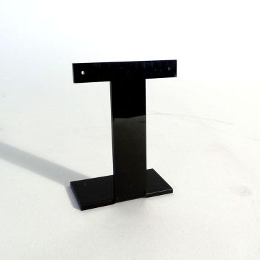 Acrylic Earring T-Bar stand - Gloss Black