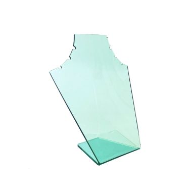 Large Acrylic Silhouette Neck Stand - Clear Green