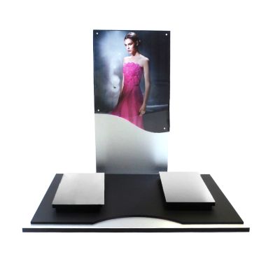 Steel Effect Display unit - Black