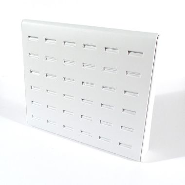 Leatherette 36 Ring Holder - White