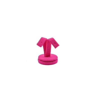 Small Suede Earring Stand - Fuchsia