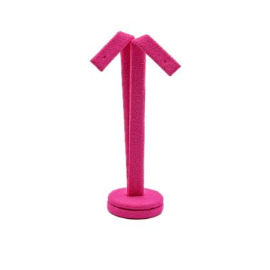 Large Suede Earring Stand - Fuchsia 