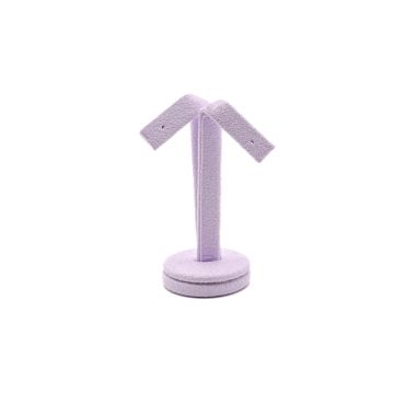 Medium Suede Earring Stand - Lavender