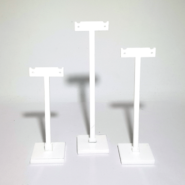 Set of 3 Earring Stands - Gloss White