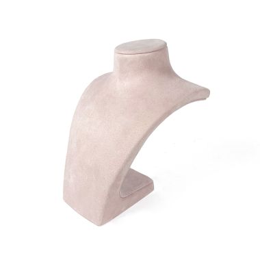 Medium Suede Shoulder Bust - Blush Pink