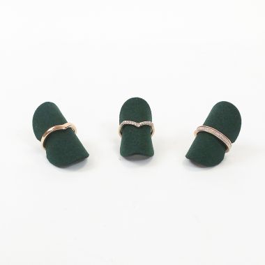 Set Of 10 Racing Green Suede Ring Discs | TJDC