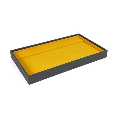 Stackable Presentation Tray - Yellow & Grey