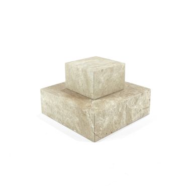 Set of 2 Travertine Display Blocks