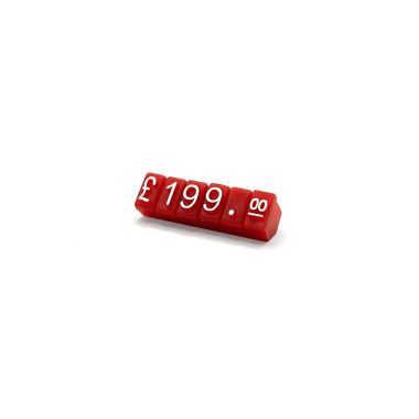 Pack of 130 Medium Price Cubes - Red